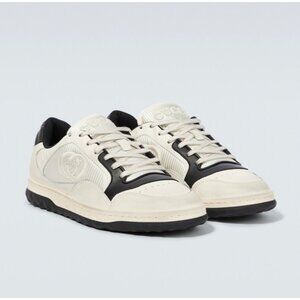 Gucci Men’s MAC80 Leather Sneakers Off White Black UK11.5 741656